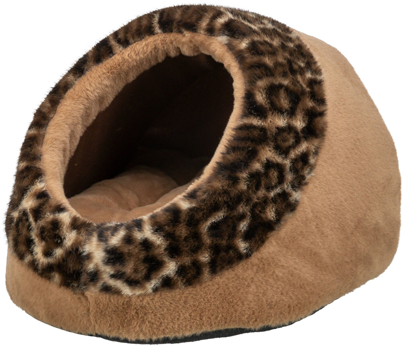 Лежак-пещера Leo, светло-коричневый/коричневый