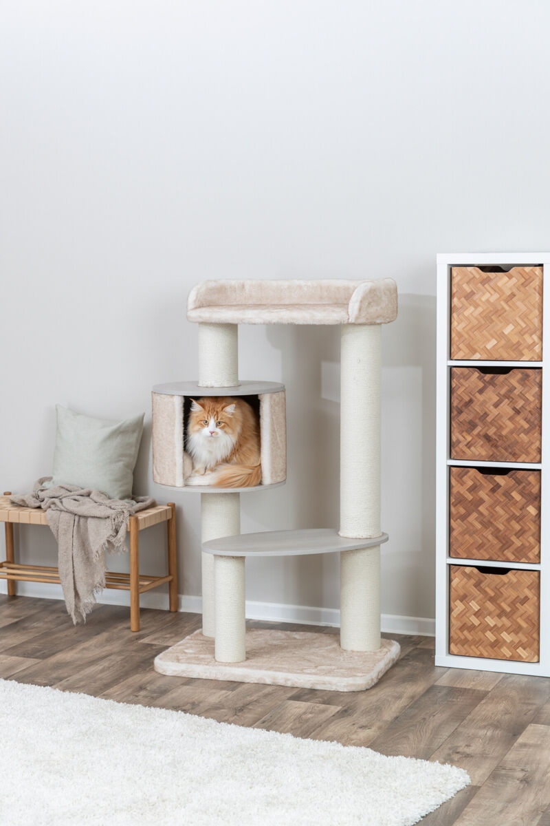 Домик для кошки Kiara XXL, кремовый