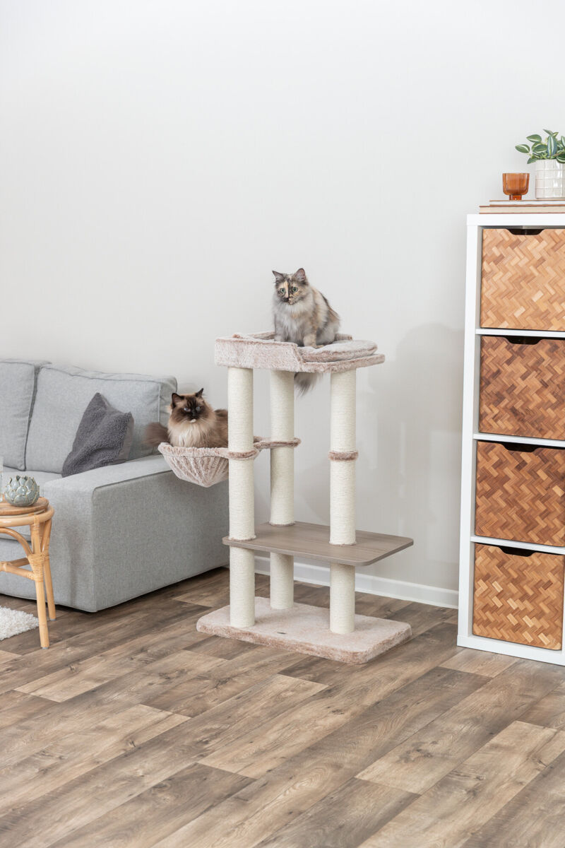 Домик-когтеточка Sienna, серо-коричневый