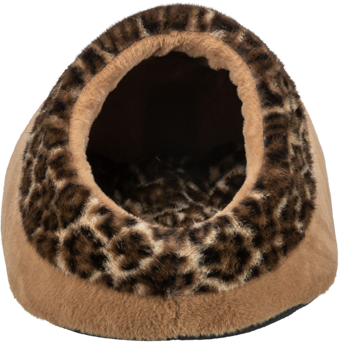 Лежак-пещера Leo, светло-коричневый/коричневый