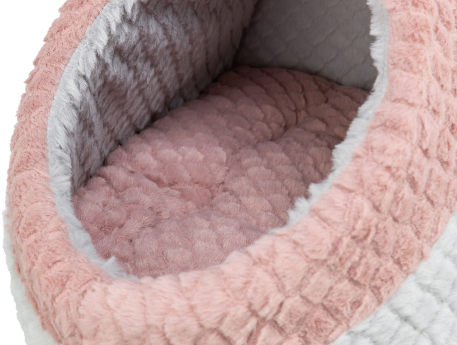 Лежак-пещера Kaline Mio, серый/розовый