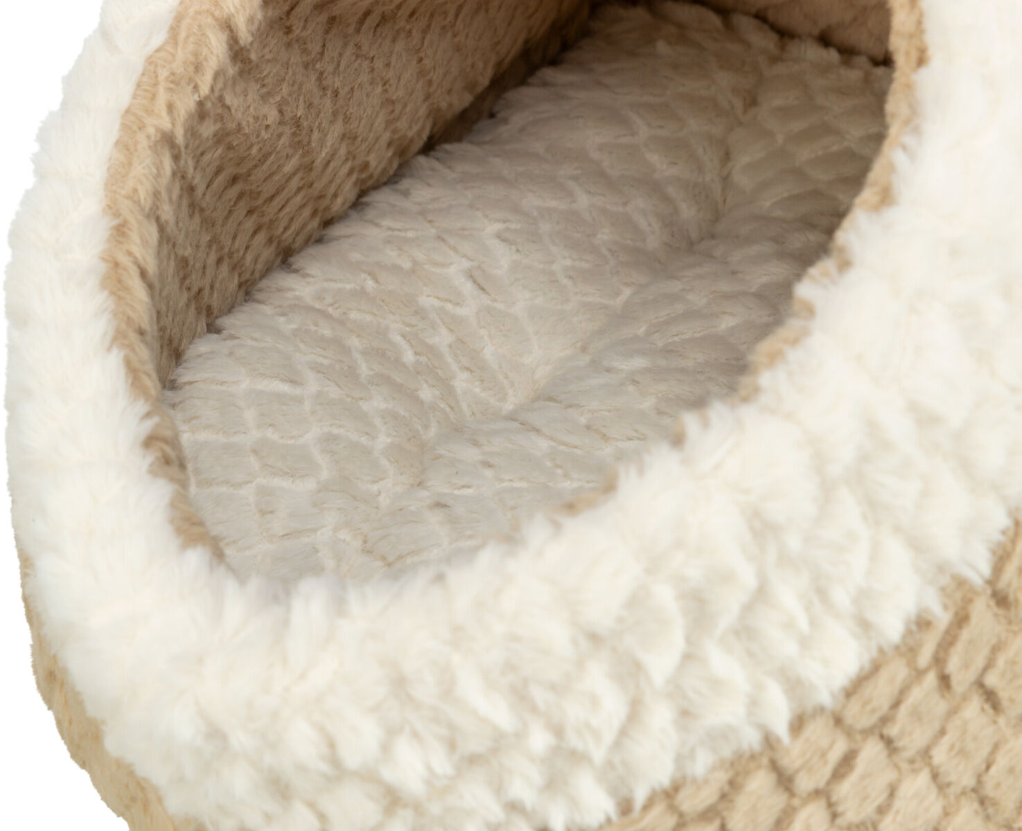 Лежак-пещера Kaline Mio, коричневый/кремовый