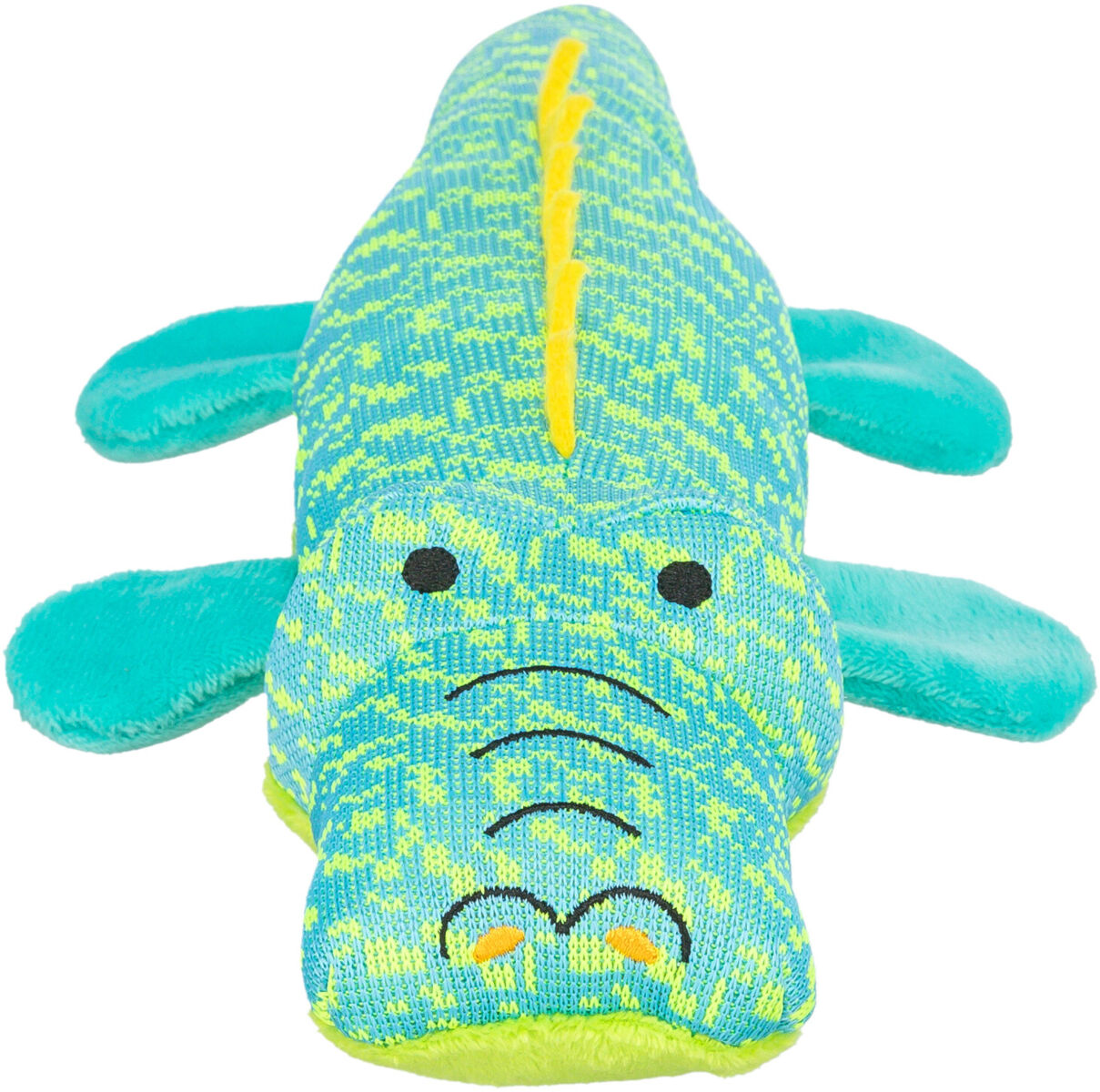 Игрушка для собак Крокодил, текстиль, бирюзовый