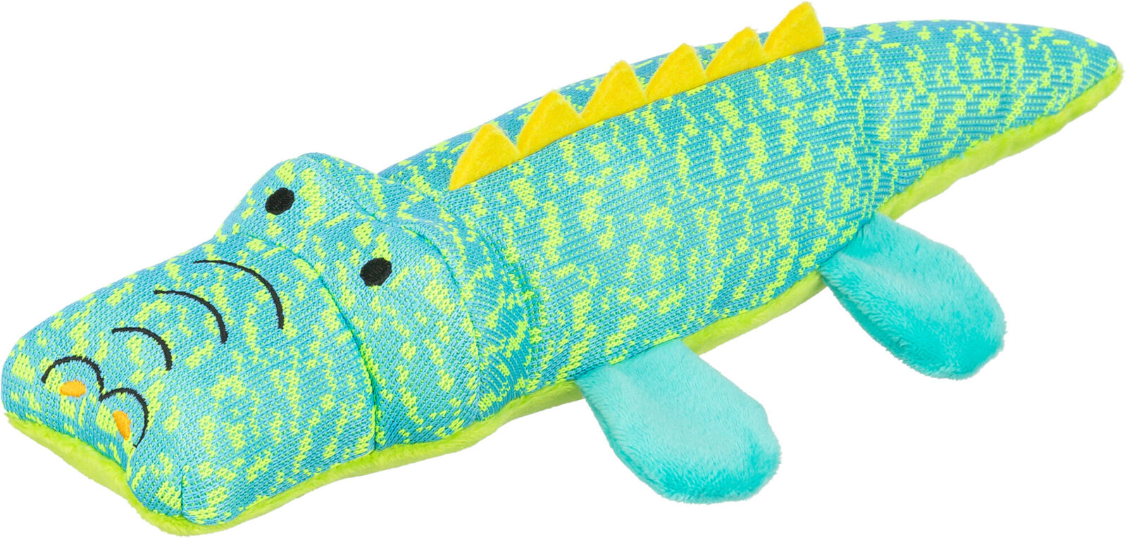 Игрушка для собак Крокодил, текстиль, бирюзовый