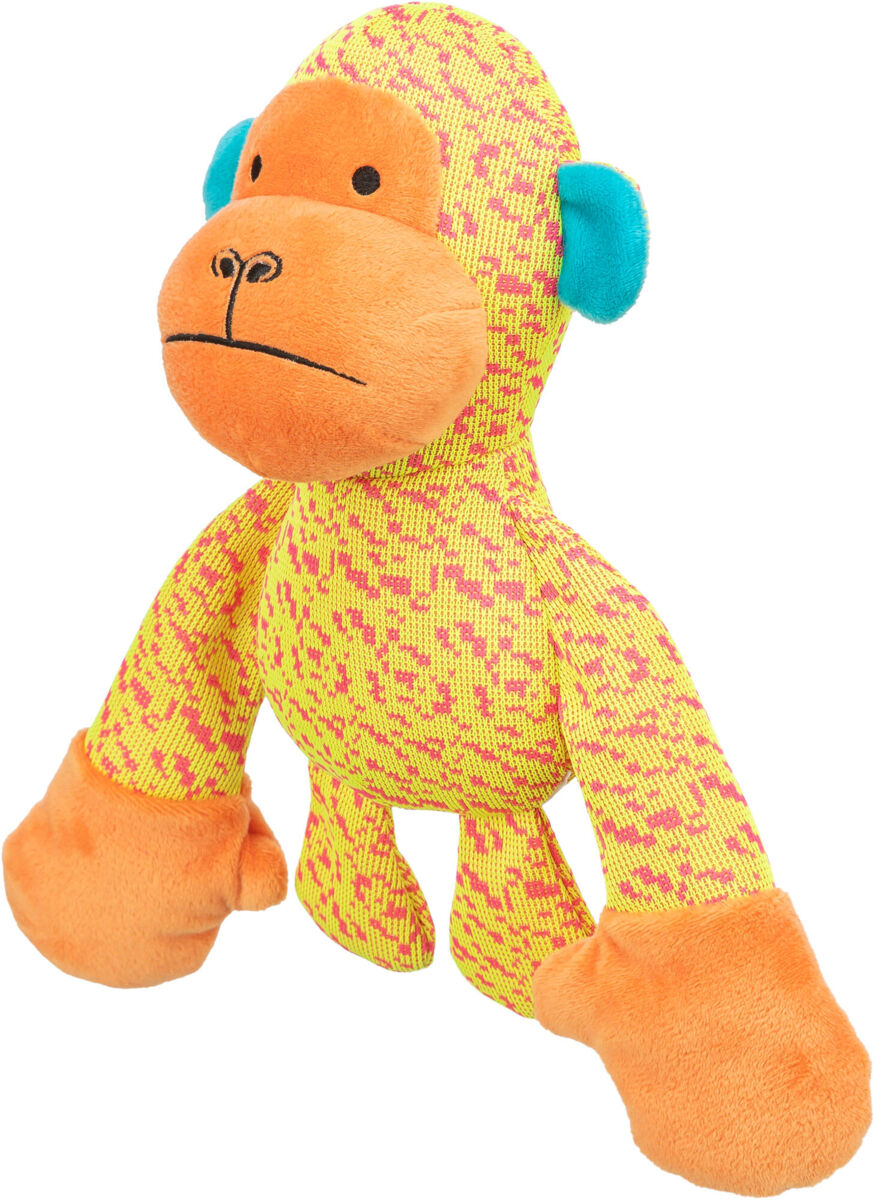 Игрушка для собак Обезьянка, текстиль, жёлтый