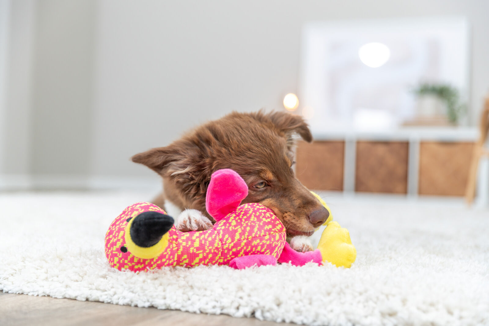 Игрушка для собак Фламинго, текстиль, розовый