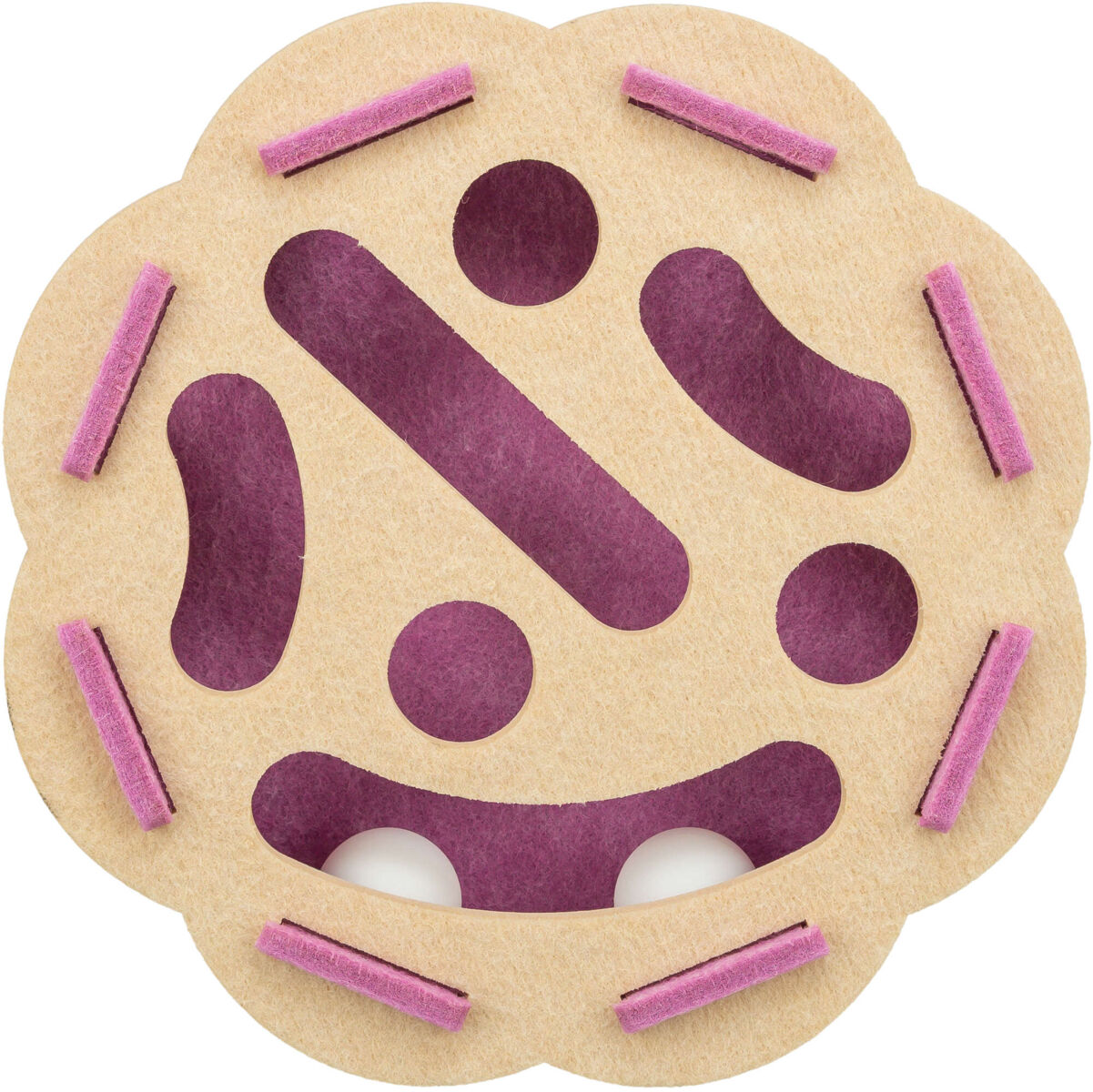 Игрушка для кошек Цветок,  фетр п/э, ягодный