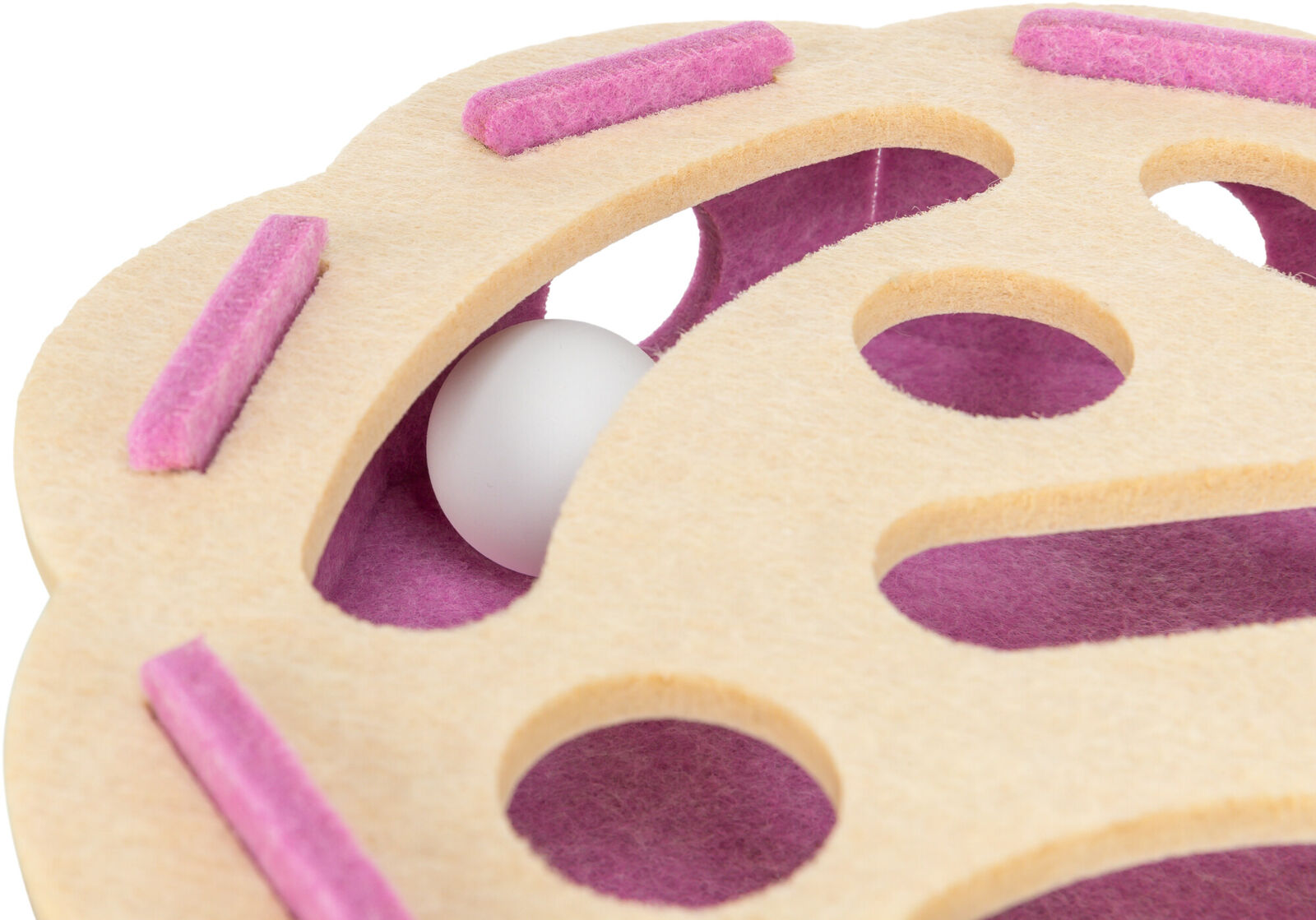 Игрушка для кошек Цветок,  фетр п/э, ягодный