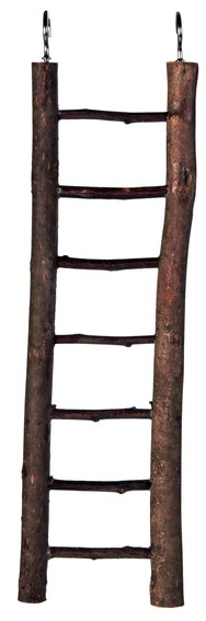 Лестница для попугая, деревянная, с корой