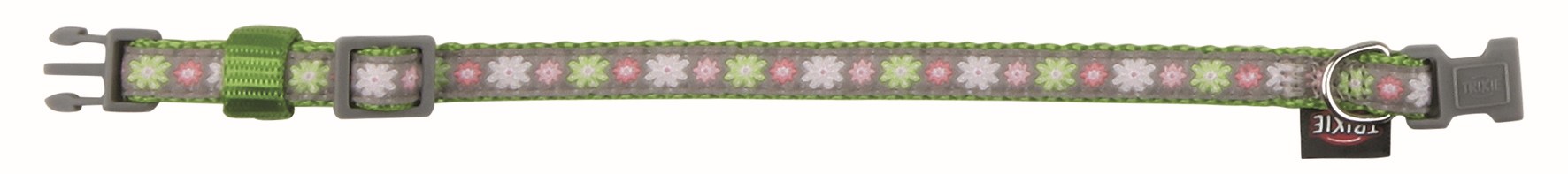 Ошейник Blooms, XXS–XS: 15–21 см/10 мм, зеленый