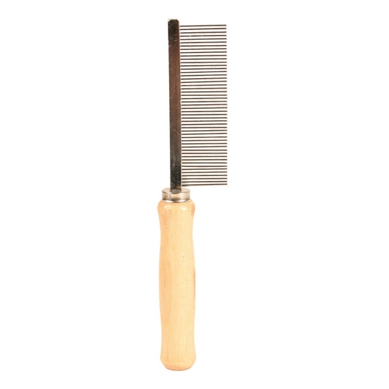 Расчёска с деревянной ручкой, с частым зубом