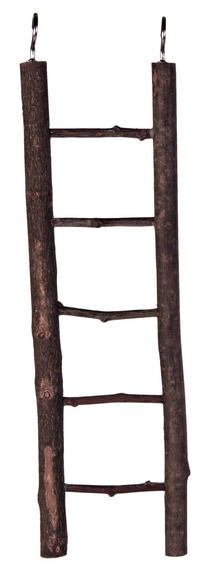 Лестница для попугая, деревянная, с корой